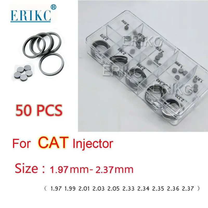

Инжектор для грузовиков ERIKC CAT 320D, регулируемая шина Common Rail, тонкая прокладка для инжектора размером 1,97-2,37 мм, 50 шт.