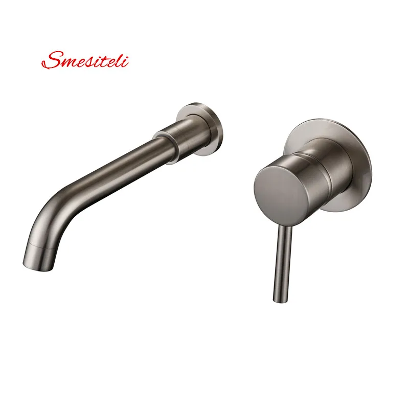 Настенный никелевый смеситель Smesiteli с поворотом на 360 градусов|mixer taps|faucet mixerbrushed