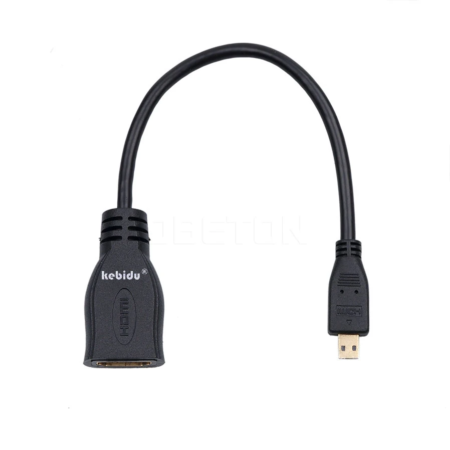 Адаптер Kebidu Micro HDMI 20 см преобразователь micro штырь гнездо 1080P для планшетов ПК ТВ