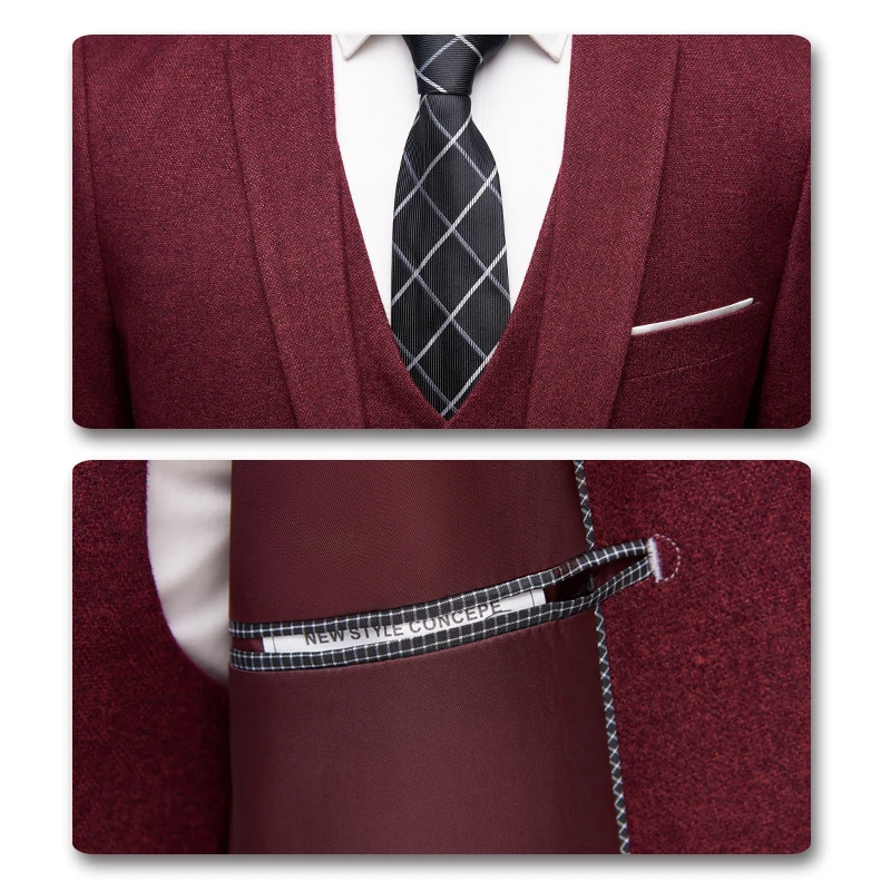 Мужские деловые костюмы с одной пуговицей брюками|Костюмы| |