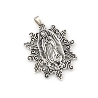 4pcs our lady of the holy scapular medal religious charm pendant for jewelry making findings 37x54 8mm