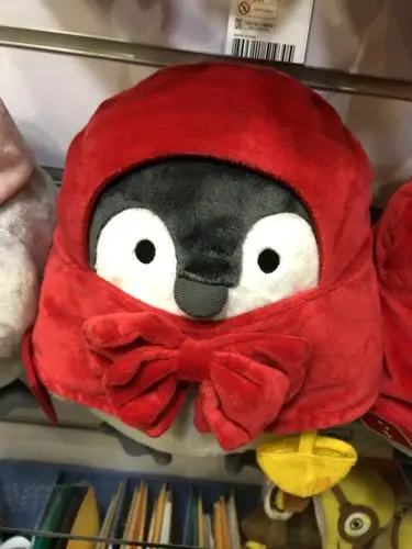 B 1 шт. японские Kawaii мягкие игрушки положительный энергетический пингвин плюшевые куклы маленькая девочка кролик шляпа игрушечный пингвин куклы 25 см - Цвет: B