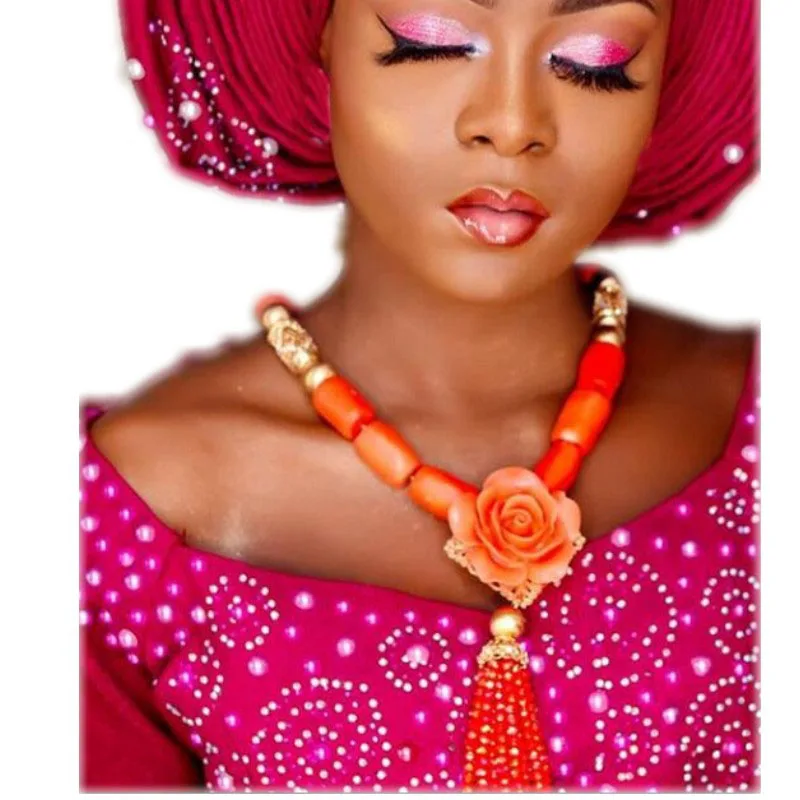 Ювелирные украшения Dudo шарики африканские бусины набор украшений серьги 2 уровня