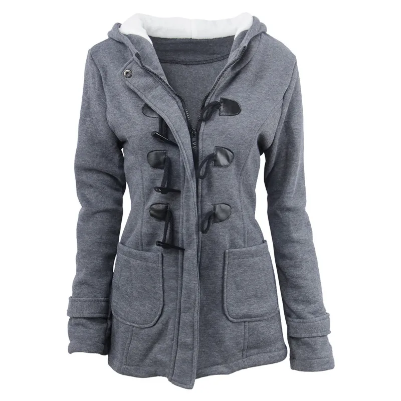 

Autumn Winter Coat Women Casual Thick Long Hooded Wool Fleece Jacket Women Cotton Tops Female New Hot Camperas Mujer Abrigo