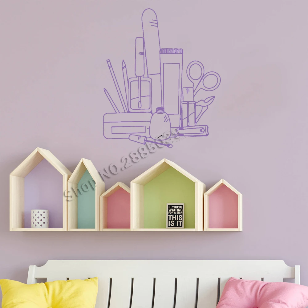 Стикеры для салона красоты художественный Декор на стену вывеска лак маникюра