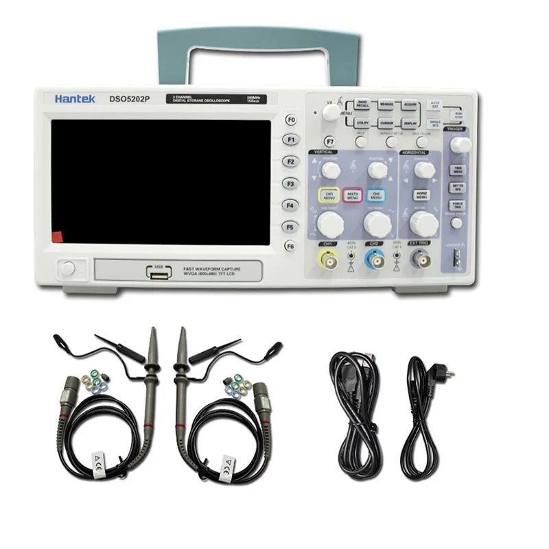 Hantek DSO5202P Цифровой Осциллограф портативный Osciloscopio 200 МГц полоса пропускания 2