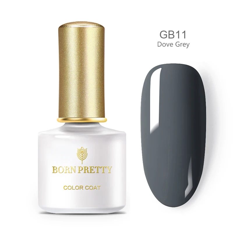 BP-GB11 Dove Grey BORN PRETTY, 6 мл, чистый цветной гель для ногтей, лак, серый, синий цвета, замачиваемый, УФ светодиодный, Полупостоянный Гибридный Гель для дизайна ногтей - Цвет: BP-GB11 Dove Grey