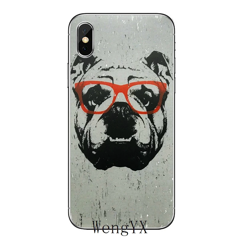Для Apple iPhone X XR XS Max 8 7 plus 6s 6 plus SE 5S 5c 5 4S 4 собака полинезийский Английский бульдог модный ТПУ мягкий чехол для телефона