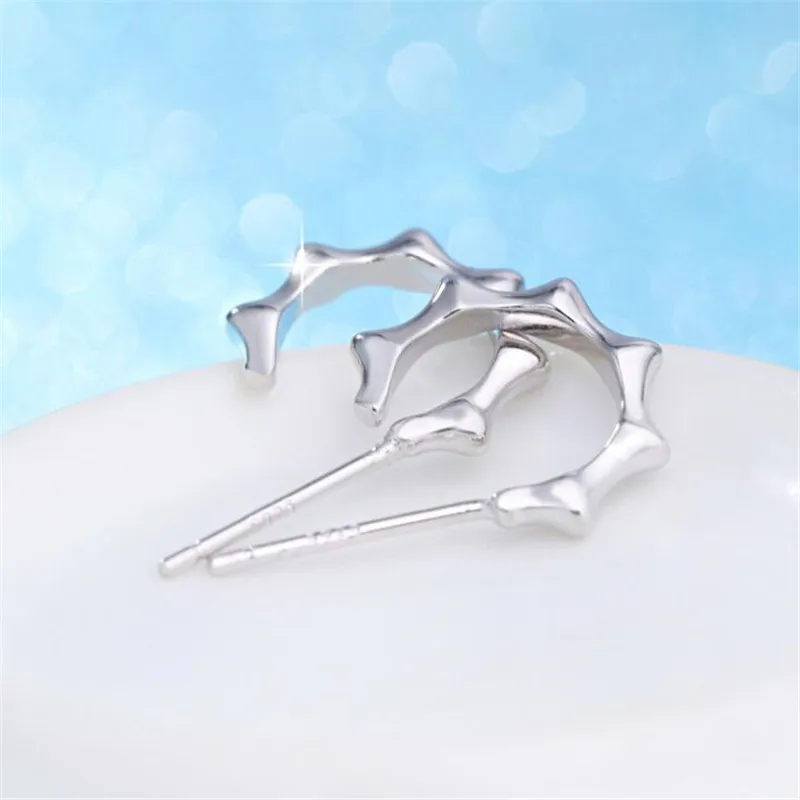 Beautiful New Exquisite Simple Fashion Jewelry 925 Sterling Silver Personality Bamboo Hypoallergenic Stud Earrings E188 | Украшения и