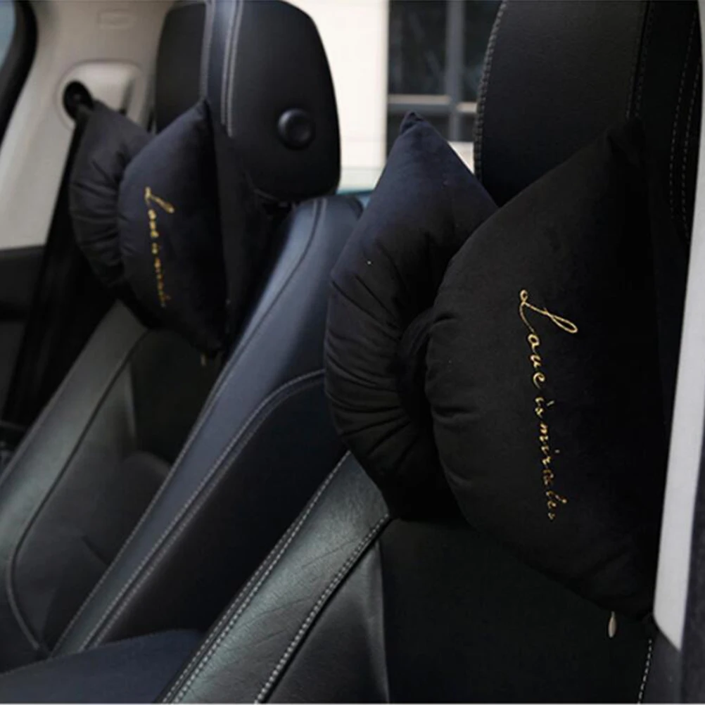 1 ПК для установки на подголовник мягкий бархат вышивка лук прочный наплечный