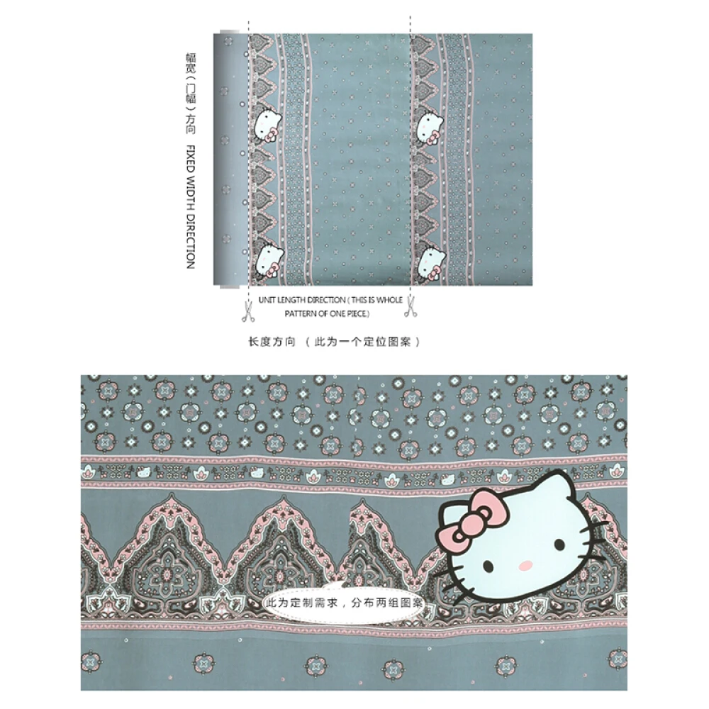 Шелковая пижама с рисунком кошки серый цвет 2018|Ткань| |