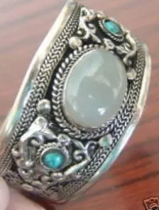 Превосходные ювелирные изделия красивые тибетские серебряные из лунного камня