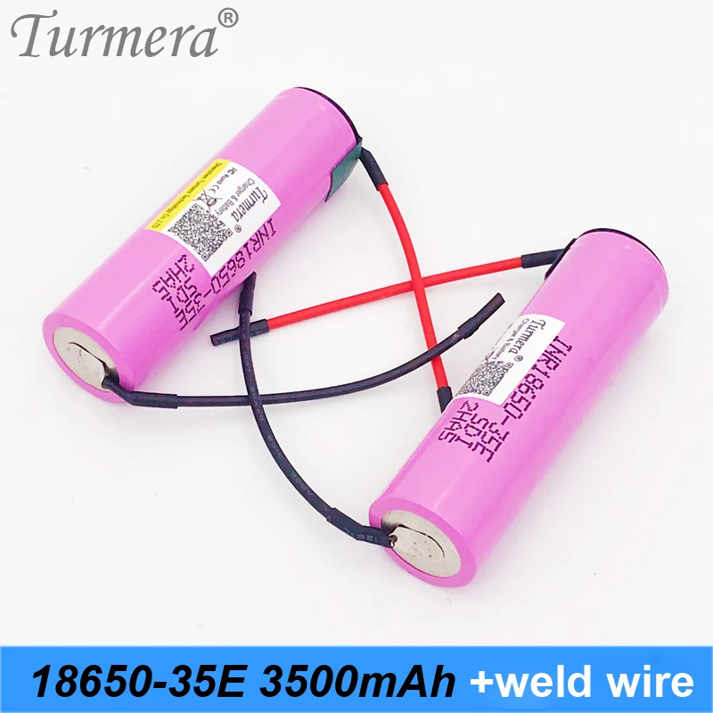 18650 35E 13A разрядка 3500mah+ diy сварочная проволока 18650 перезаряжаемая батарея 3,7 v 18650 для шуруповерта и инструментов батареи