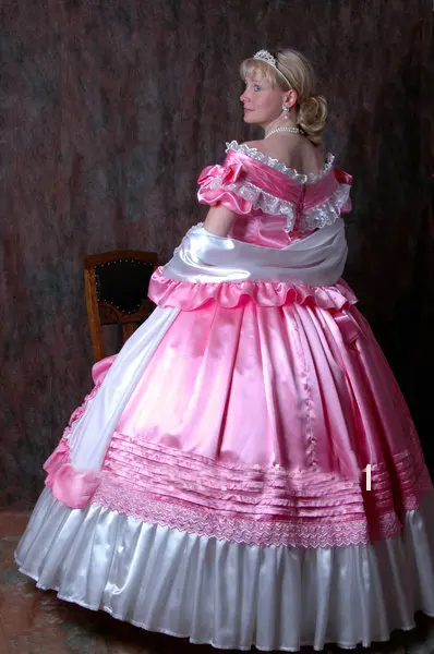 NewCustomer-made Pink 1800S Victorian dress 1860s Civil war Dress Theater Reenactor Costume Renaissance V-435 |
