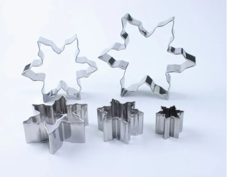5 шт./лот в форме снежинки для печенья резак набор из нержавеющей стали Форма