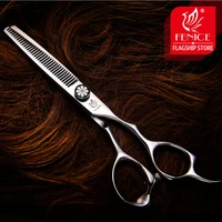 fenice 6 0 inch blossom screw high quality jp440c hair thinning scissors for home barber shops salon styling shears