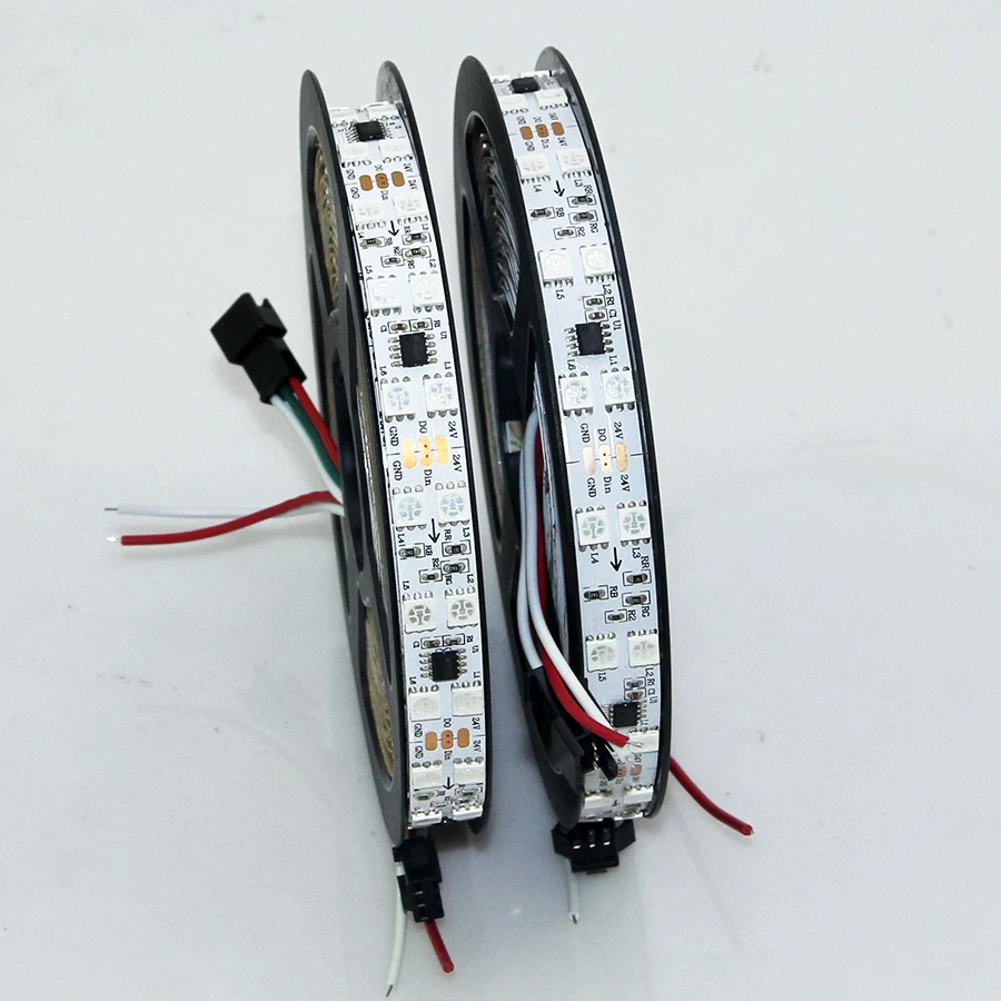 Супер яркий 5 M WS2811 2811 ic 120 светодиодный S/96 Светодиодный s/m 5050 SMD RGB Светодиодные ленты Адресуемая цифровая IP20 двухрядные светодиодные полосы