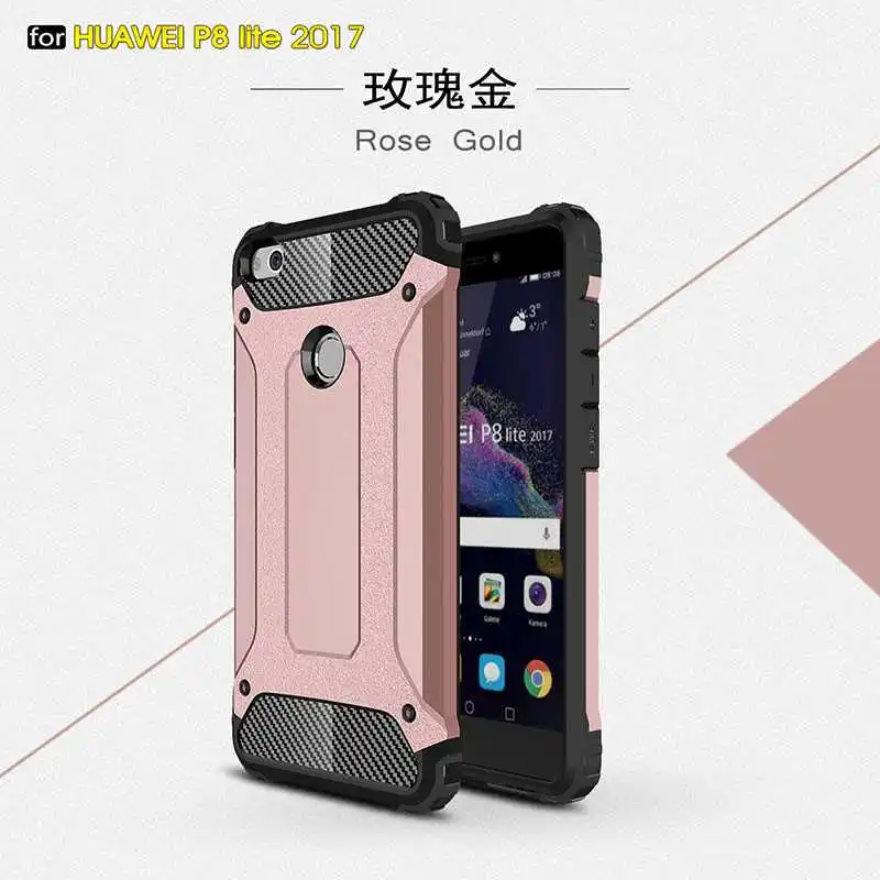 Rose Red Железная Броня Mokoemi, ударопрочный 5," чехол для huawei P8 Lite Для huawei P8 Lite, чехол для телефона - Цвет: Rose Red