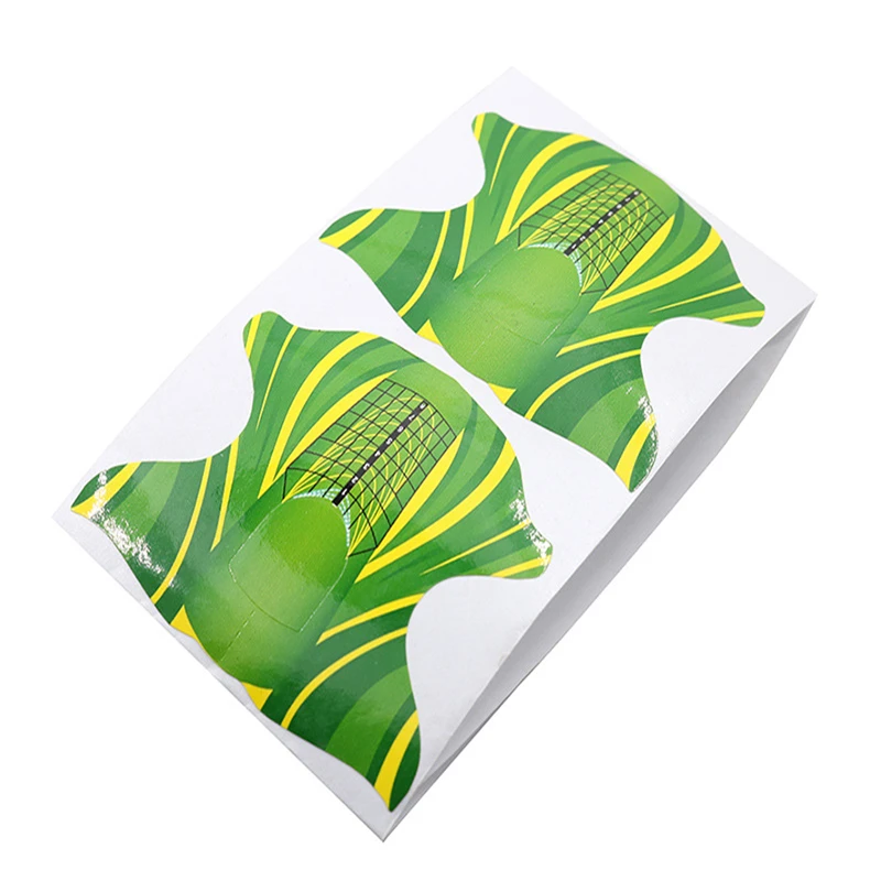 100Pcs Adhesive Nail Form for UV Gel Extension Oval Square Shape Art Tool DIY Tips Manicure Kits | Красота и здоровье