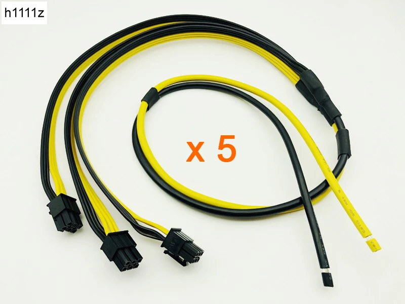 5 шт. Кабель адаптер для графической карты 10awg + 16awg|Компьютерные кабели и разъемы| |