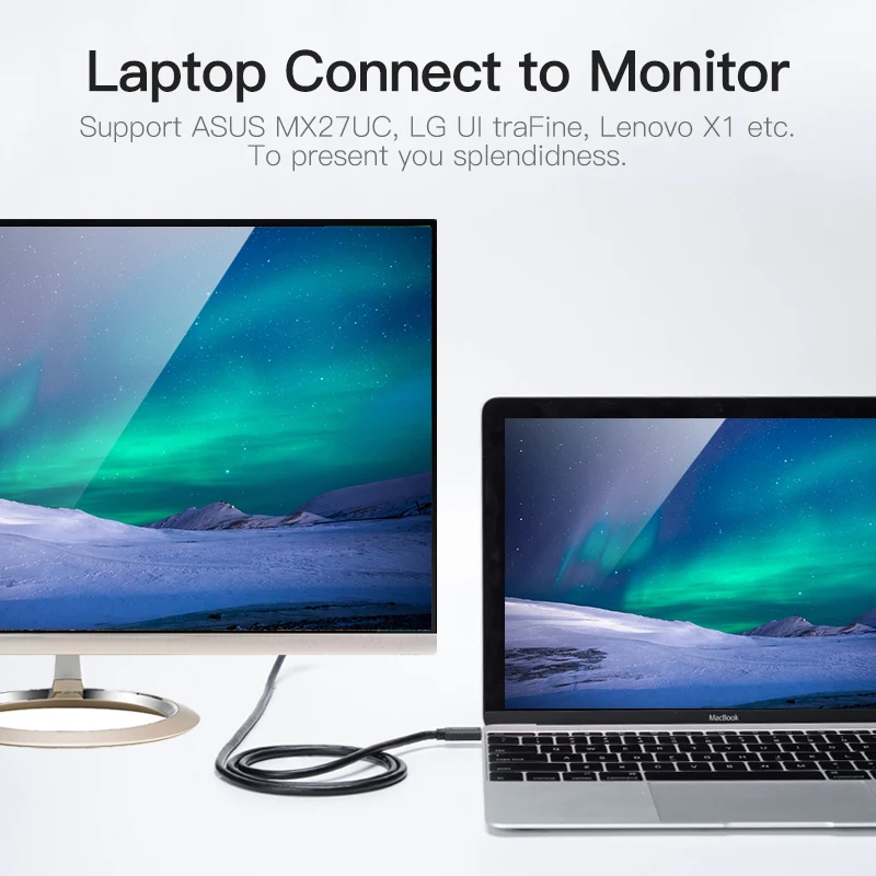 Vention Новый usb type C 4K кабель папа-папа PD 3A Быстрая зарядка для samsung S9 Macbook huawei USB 3 1