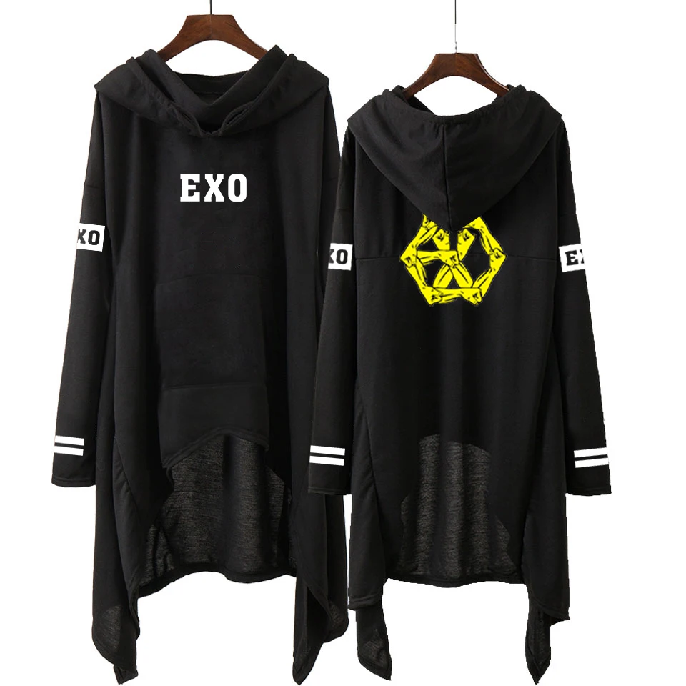 Kpop EXO Новая мода корейский EXO DO LAY SE HUN KAI SING для вас EXO толстовки длинная юбка для женщин Harajuku кофты обувь для девочек пуловеры