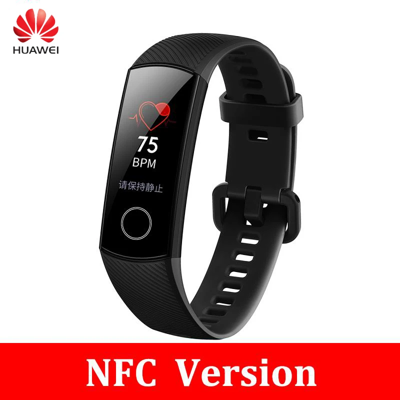 Оригинальный Смарт браслет huawei Honor Band 4 версии Nfc 50 м водонепроницаемый цветной