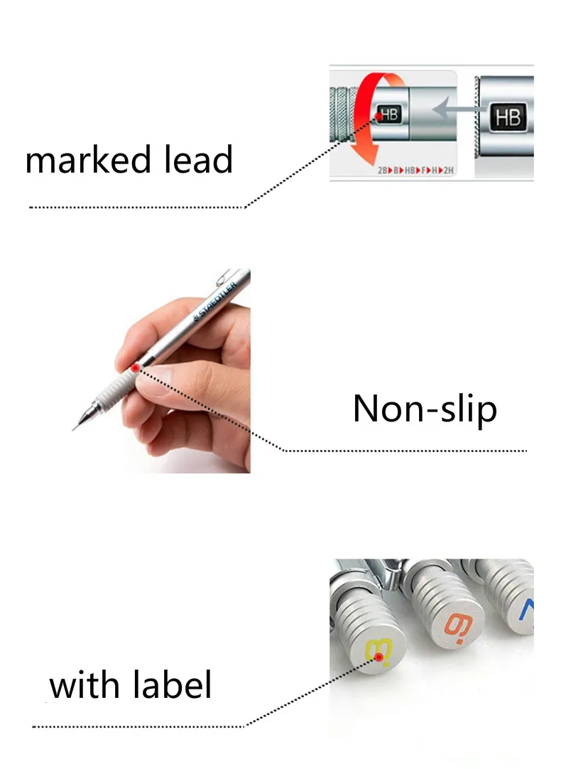 Staedtler механический карандаш 0,3 мм/0,5 мм/0,7 мм/0,9 мм/1,3 мм/2,0 мм карандаш написание картины Lapices механический карандаш студент Lapics