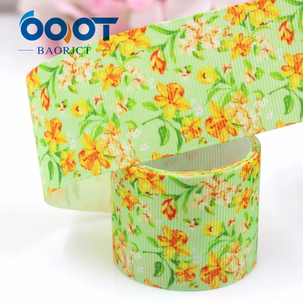 Объемная ribbondiy-лента с цветочным принтом 1-1/2 '' 10 ярдов подарочная упаковка