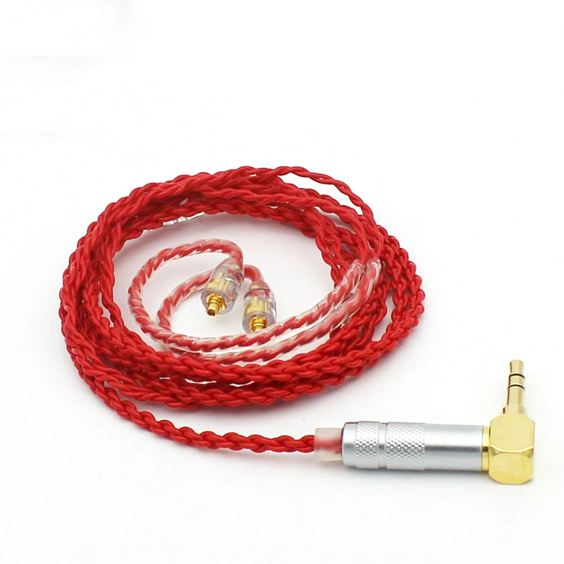 MMCX кабель для Shure SE215 SE425 SE535 SE846 UE900 сменный Шнур одинарные Кристальные наушники с