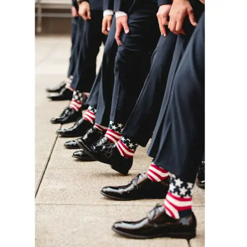 Fashion Mens American Flag Cotton StarsStripes Socks Old Glory | Мужская одежда