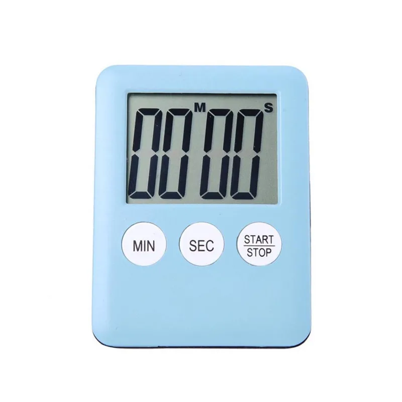 Новинка 7 цветов супер тонкий ЖК дисплей цифровой Экран Кухня таймер квадратный