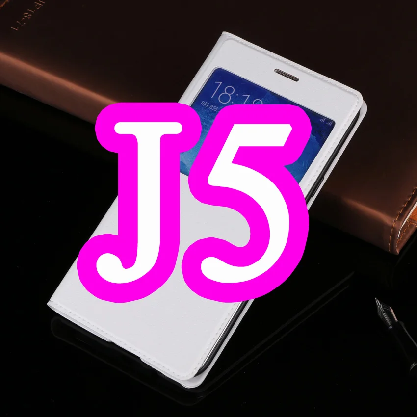 White for J5 Кожаный чехол-книжка 360 чехол для телефона чехол для samsung Galaxy J5 J7 SM J500 J500F J500H J700 J700F J700H J700FN SM-J500F SM-J700FN - Цвет: White for J5