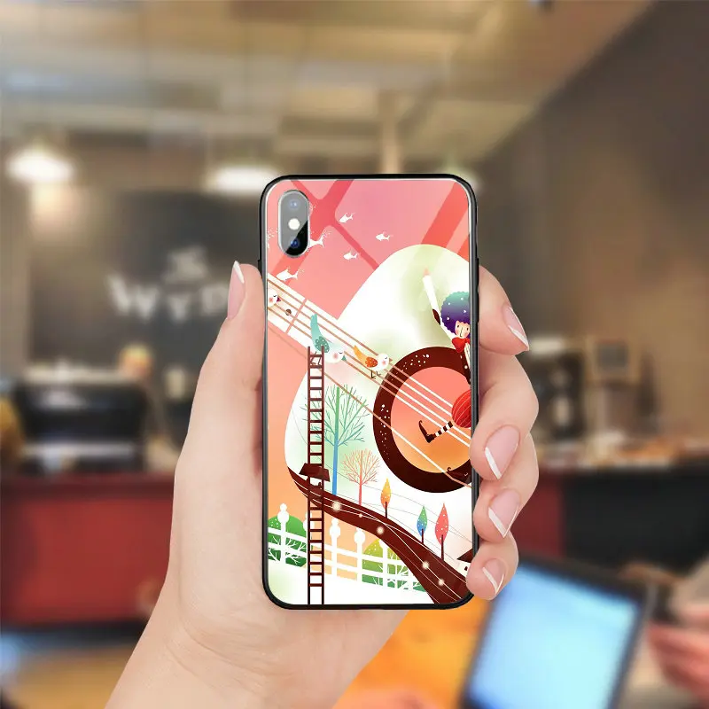 Hot гитарной музыки Примечание искусства закаленное Стекло Мобильные аксессуары