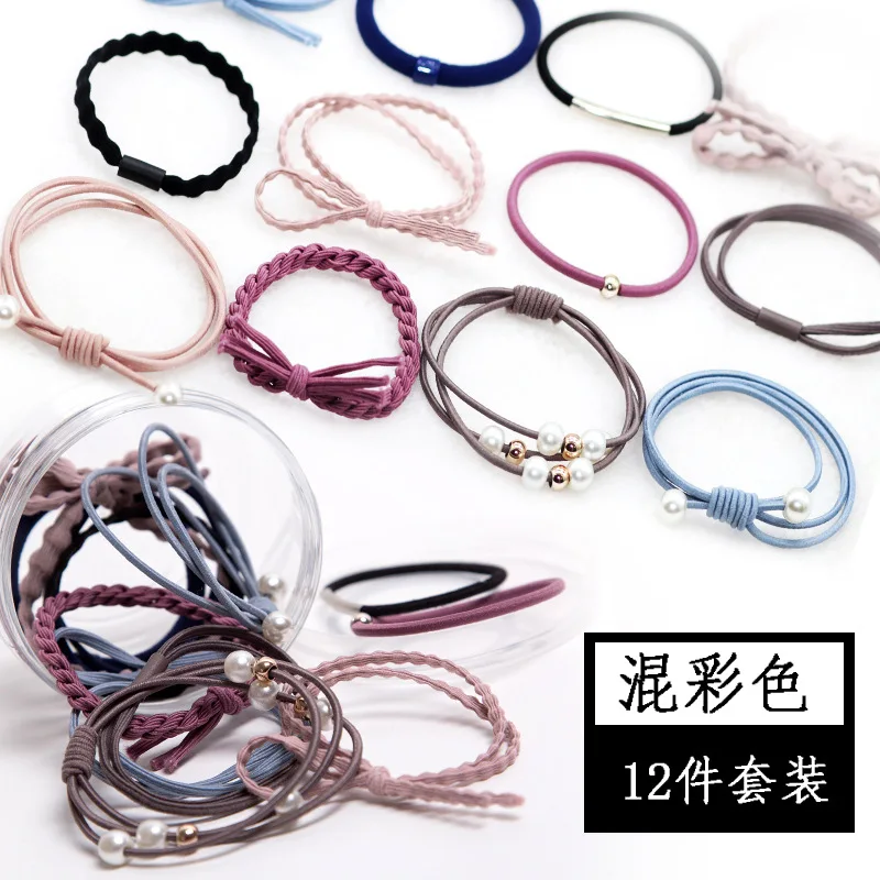 Mixed color IMucci, 12 шт., новые модные повязки на голову, Женские аксессуары для волос, эластичные повязки на голову для женщин и девочек, повязки на голову, резинка на голову - Цвет: Mixed color