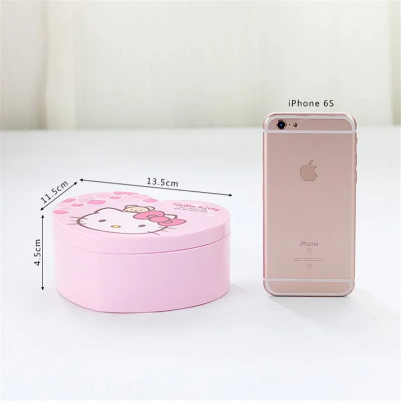 hello kitty Сердце Форма ювелирных изделий макияж коробка зеркало чехол XW-1006