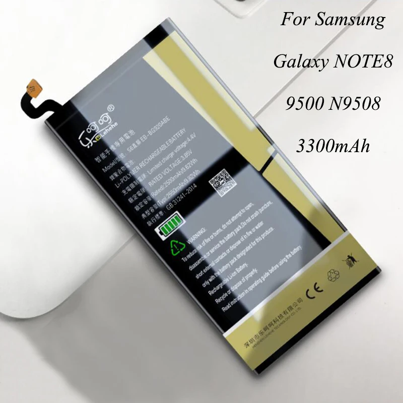 Настоящее Ёмкость 3300 мАч Батарея для samsung Galaxy NOTE8 N9500 N9508 телефон батареи Замена