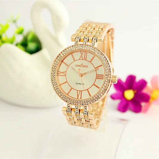 2016 Топ Мода Горячие Продажа Contena Бренд Часы Стильный Ретро Алмаз Электронные И