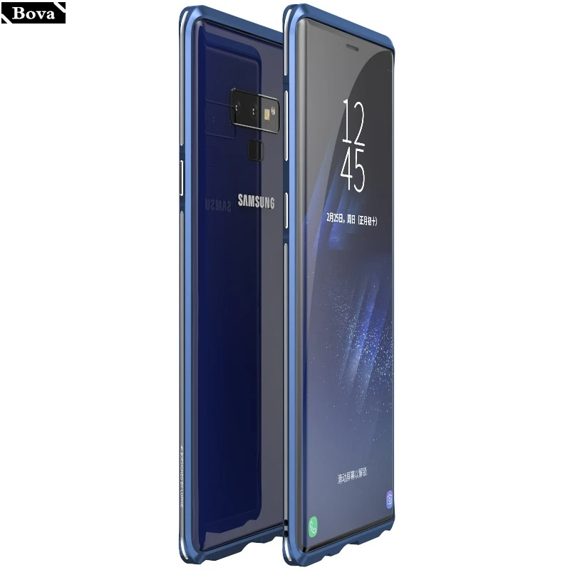 Blue Silver Note 9 чехол роскошный Ультратонкий алюминиевый бампер для samsung Galaxy Note9 Note 9 защитный алюминиевый чехол для телефона - Цвет: Blue Silver