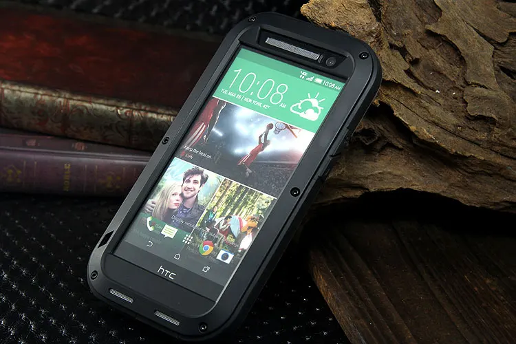 Straight Black M8 водонепроницаемый чехол Love mei для htc One M8 чехол водостойкий алюминиевый чехол для htc M8 мощный противоударный чехол - Цвет: Straight Black