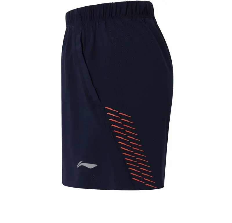 Li-Ning, мужские спортивные шорты для бега, Стандартная посадка, 87% нейлон, 13% спандекс, сетчатая подкладка, дышащие спортивные шорты, нижняя часть AKSP107 MKD1644