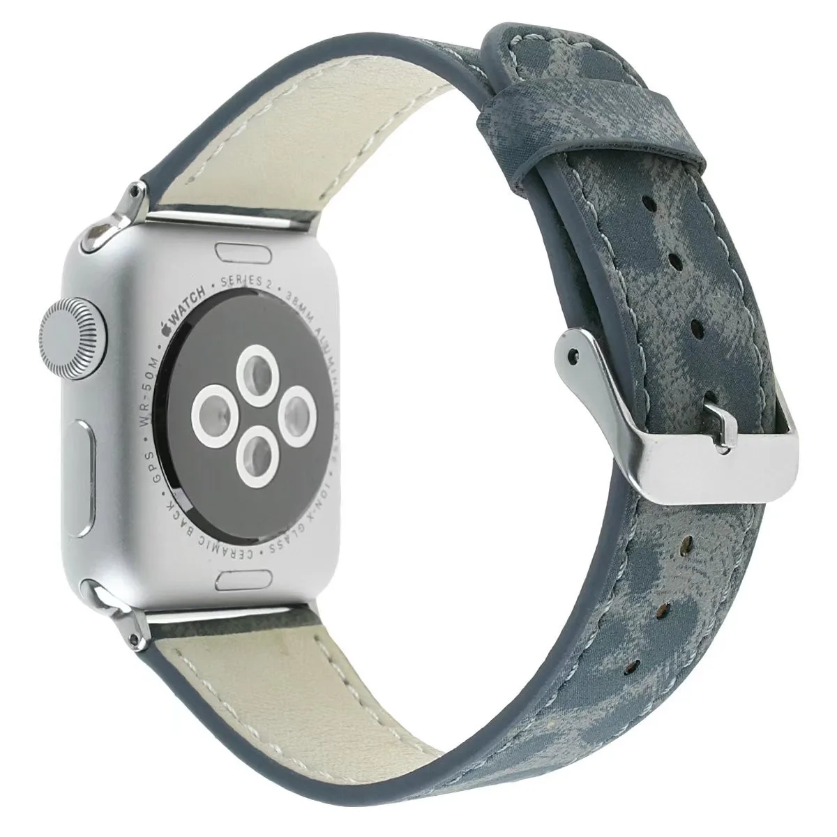 Ремешок для часов Apple Watch кожаный браслет с леопардовым принтом iWatch серии 1/2/3
