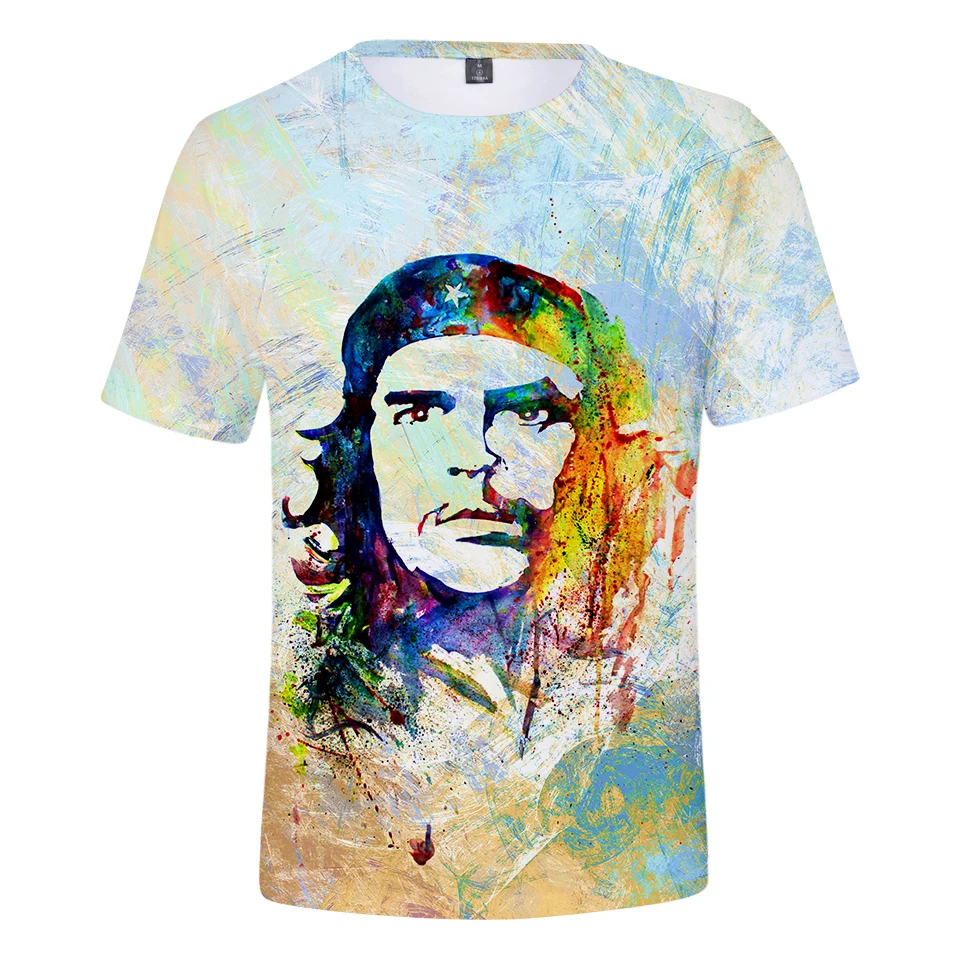 Женские и мужские футболки Che Guevara модные повседневные с короткими рукавами 3D