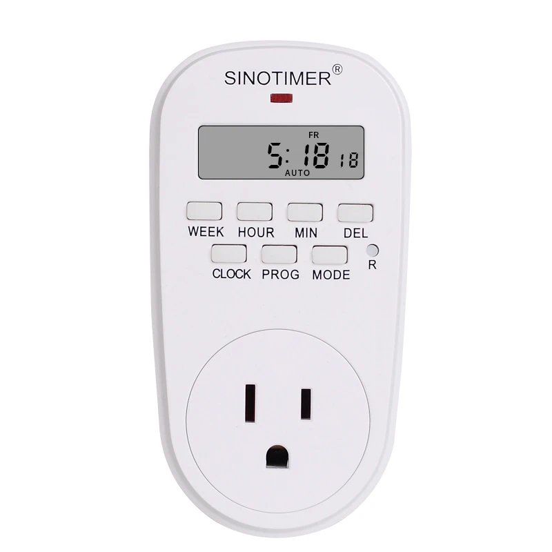 US plug US Plug Outlet Электрический 7 дней Еженедельный программируемый цифровой таймер разъем переключатель реле времени настенные часы мощность AC В 120 в 60 Гц - Цвет: US plug