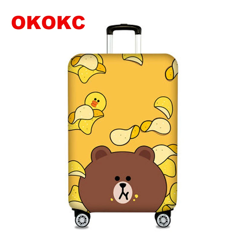 OKOKC шляпа медведь эластичный толстый дорожный костюм чехол Защитный багажный чехол для 18 ''-32'' чехол костюм чехол, аксессуары для путешествий