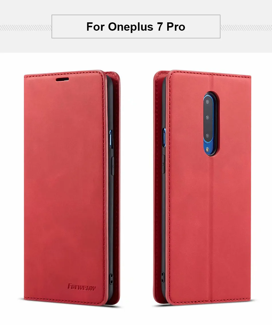 Чехол Oneplus 7 Pro с откидной крышкой, Магнитный чехол для телефона One Plus 7 Pro, кожаный винтажный Чехол-кошелек для Oneplus 7 Pro, чехол со слотом для карт