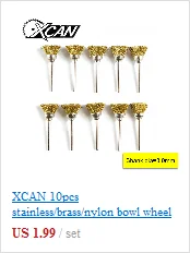 XCAN 10 шт нержавеющая сталь/нейлон/Латунь Карандаш колеса кисти 3,0 мм хвостовик для вращающихся инструментов dremel