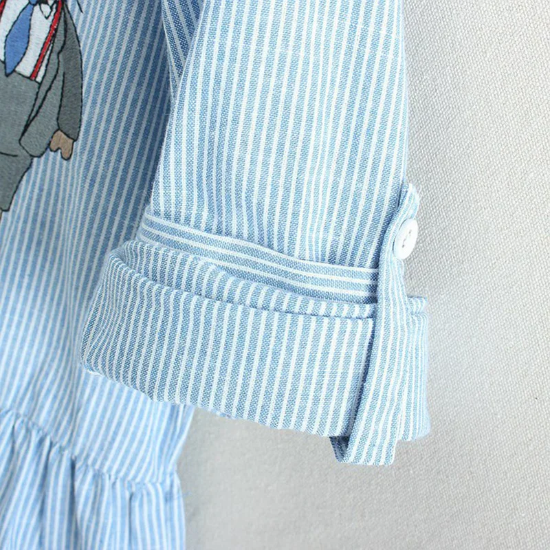 2016 г. весеннее Брендовое платье с длинными рукавами в Вертикальную Полоску для