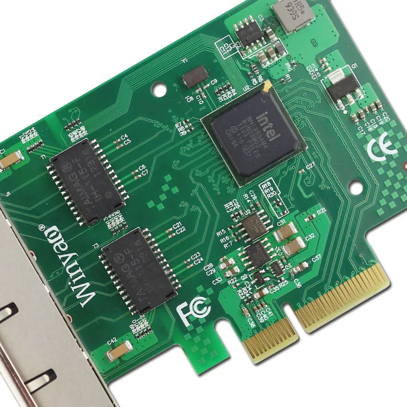Бесплатная Доставка PCIe x4 Quad порт Gigabit Ethernet Сетевой Карты 1000 М I350AM4 Чипсет для