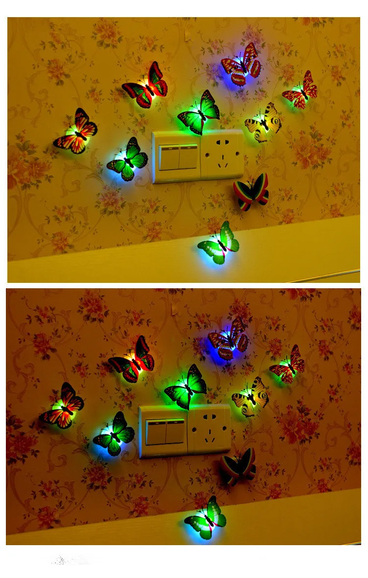 1 шт. мигающие лампы Novely Home Decoration искусственные настенные ночные светильники